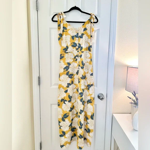 Monteau Yellow and Blue Floral Dress - Picture 1 of 5
